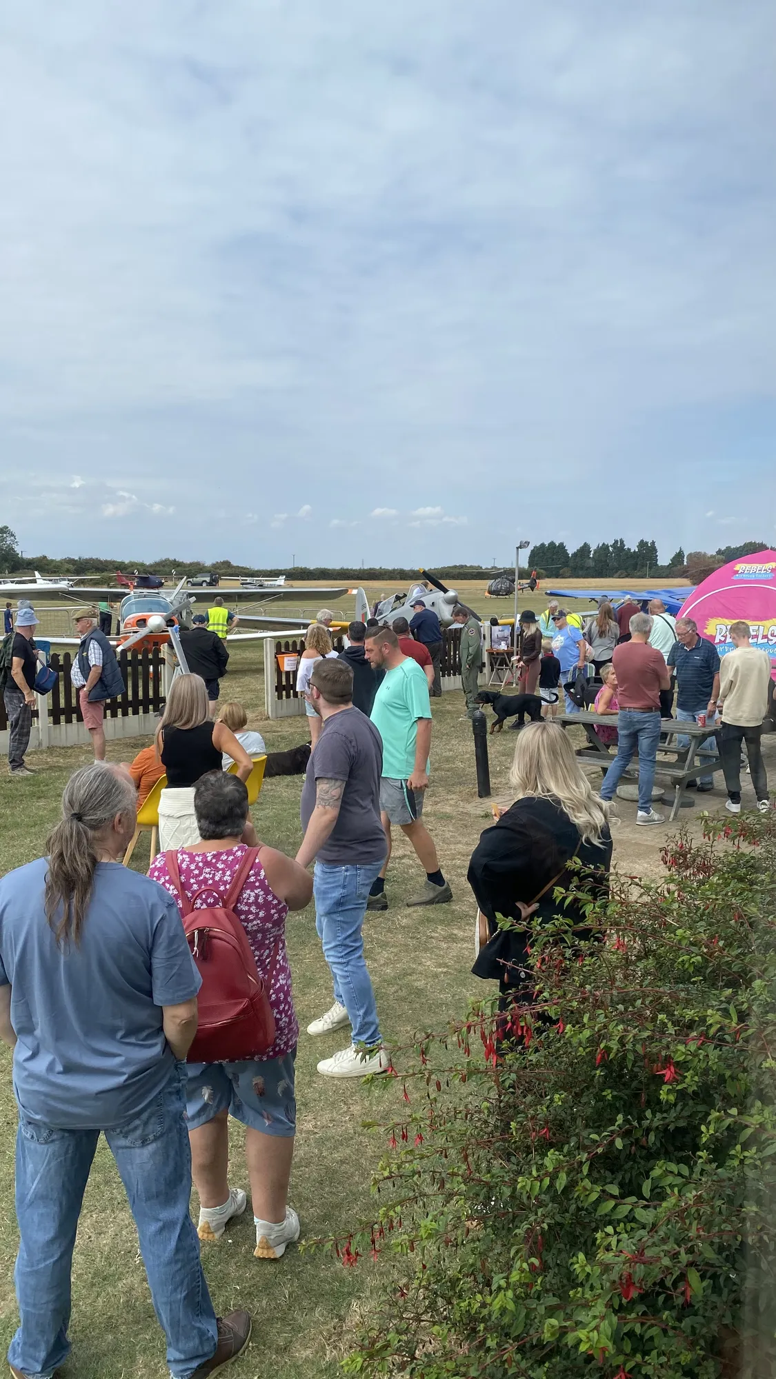 Visitors enjoying the event at Fenland Airfield